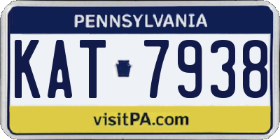 PA license plate KAT7938