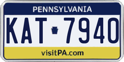 PA license plate KAT7940