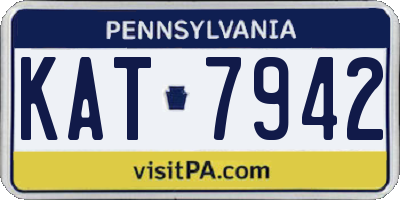PA license plate KAT7942