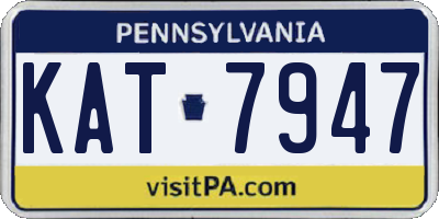 PA license plate KAT7947