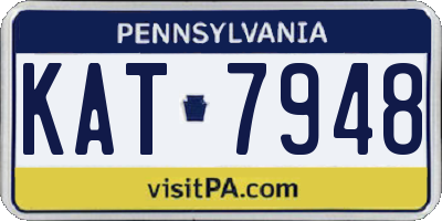 PA license plate KAT7948