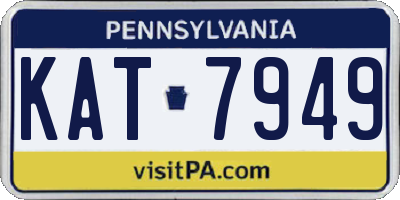 PA license plate KAT7949