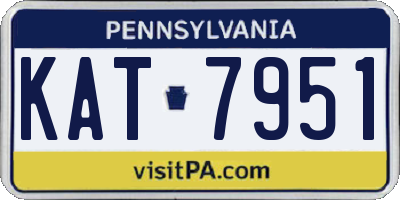 PA license plate KAT7951