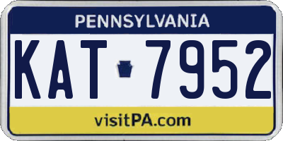 PA license plate KAT7952