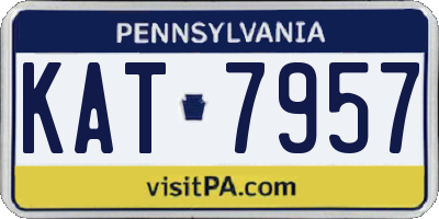 PA license plate KAT7957