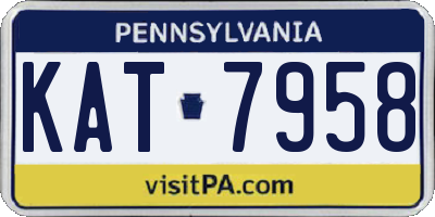 PA license plate KAT7958