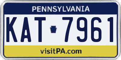 PA license plate KAT7961