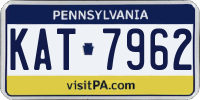 PA license plate KAT7962
