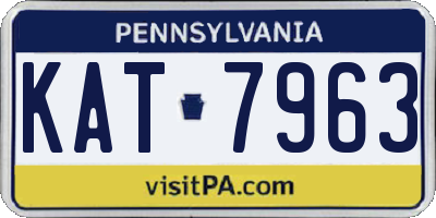 PA license plate KAT7963