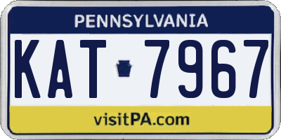 PA license plate KAT7967