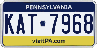 PA license plate KAT7968