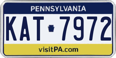 PA license plate KAT7972