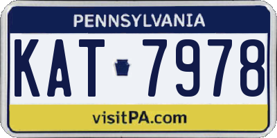 PA license plate KAT7978