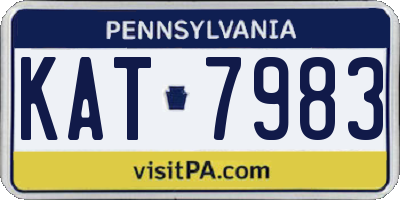 PA license plate KAT7983
