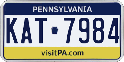 PA license plate KAT7984