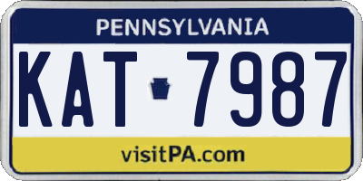 PA license plate KAT7987