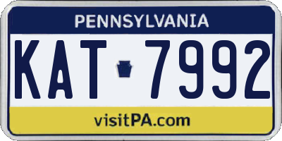 PA license plate KAT7992