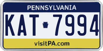 PA license plate KAT7994