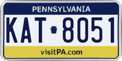 PA license plate KAT8051