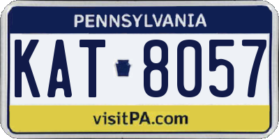 PA license plate KAT8057