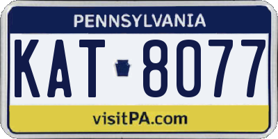 PA license plate KAT8077