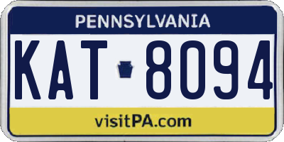 PA license plate KAT8094