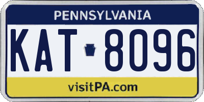 PA license plate KAT8096