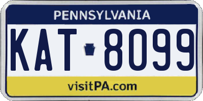 PA license plate KAT8099