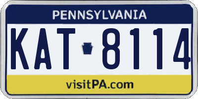 PA license plate KAT8114