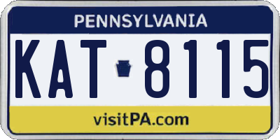 PA license plate KAT8115