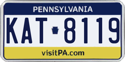 PA license plate KAT8119