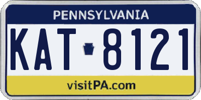 PA license plate KAT8121