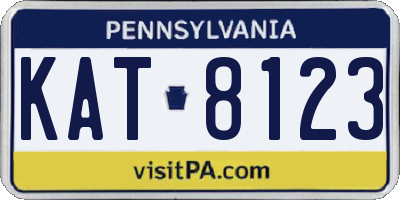 PA license plate KAT8123