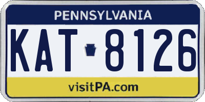 PA license plate KAT8126