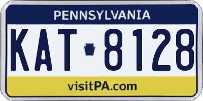 PA license plate KAT8128