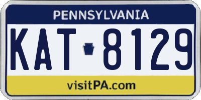 PA license plate KAT8129