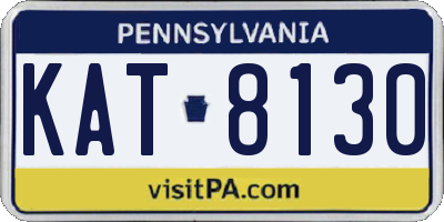 PA license plate KAT8130