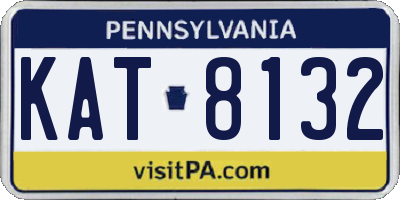 PA license plate KAT8132
