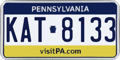 PA license plate KAT8133