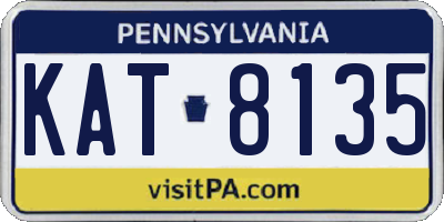 PA license plate KAT8135