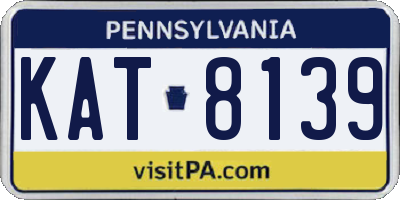 PA license plate KAT8139