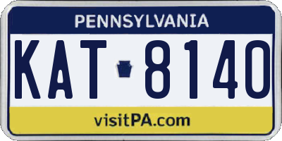 PA license plate KAT8140