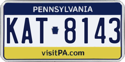 PA license plate KAT8143