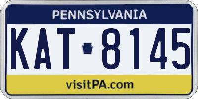 PA license plate KAT8145