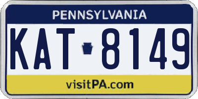 PA license plate KAT8149