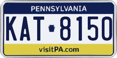 PA license plate KAT8150