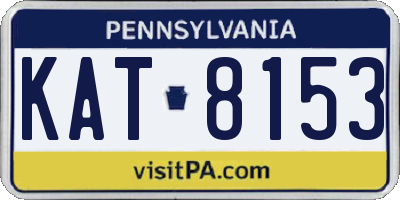 PA license plate KAT8153