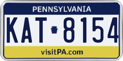 PA license plate KAT8154