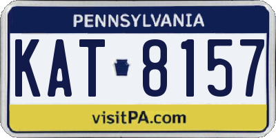 PA license plate KAT8157