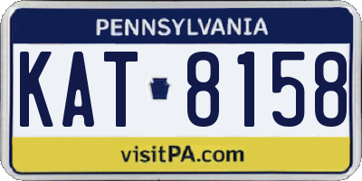 PA license plate KAT8158